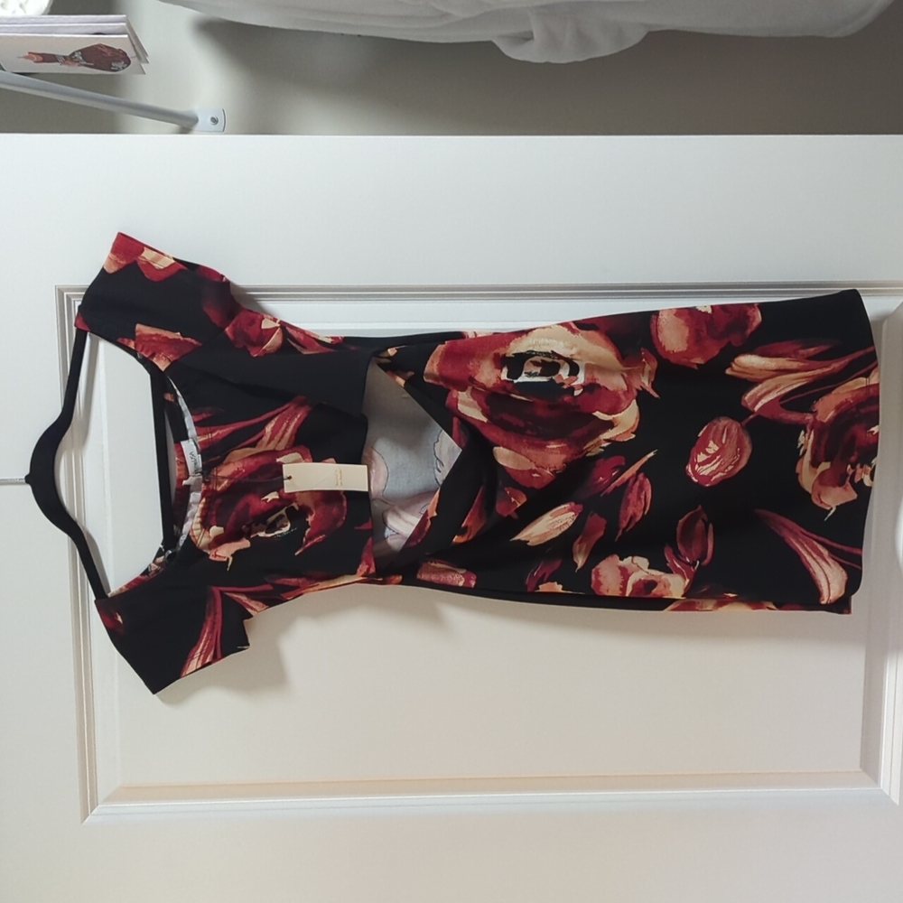 NWT Floral cutout dress